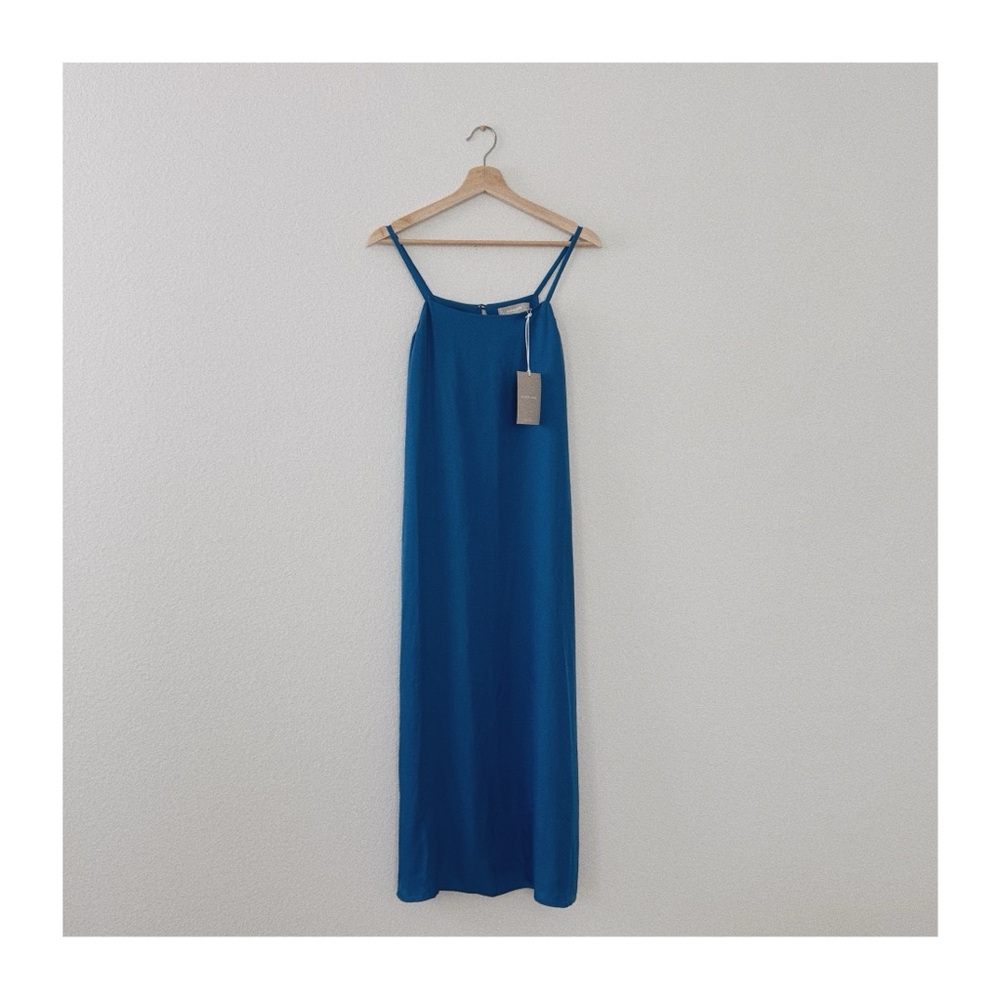 NWT everlane satin square neck slip dress
